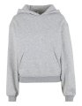 Dames Hooded Sweater Build Your Brand Loose Fit Heather Grey